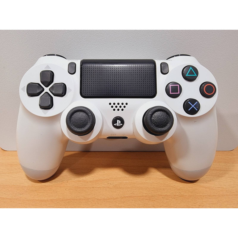 Реновиран контролер DualShock 4 V2, бял за PS4