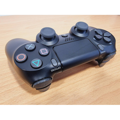 Реновиран контролер DualShock 4 V2, черен за PS4