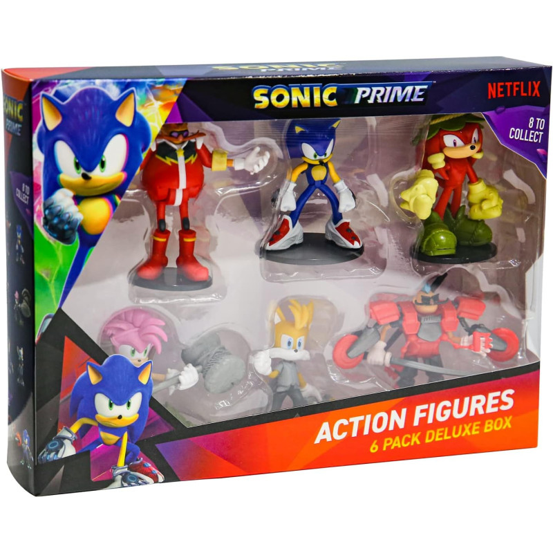 Фигурки Sonic Prime Action Figures пакет от 6 броя Deluxe Box, Вариант 2