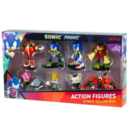 Фигурки Sonic Prime Action Figures пакет от 8 броя Deluxe Box