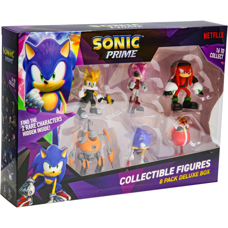 Фигурки Sonic Prime Collectible Figures пакет от 8 броя Deluxe Box, Вариант 1