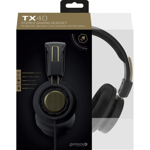 Слушалки Gioteck Wired TX-40 Stereo Headset - Gun Bronze