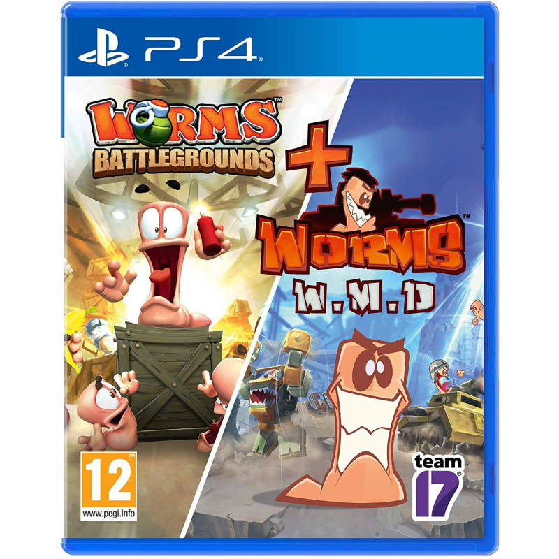 Worms Battlegrounds + Worms WMD - Double Pack  за PS4