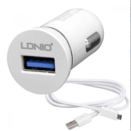 Зарядно устройство за кола LDNIO DL-C12, 5V/2.1A, с 1 USB порт, с кабел Micro USB