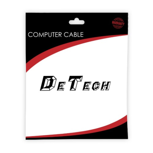 Кабел за данни DeTech, USB Type-C - USB Type-C 2.0, 1.0m, черен